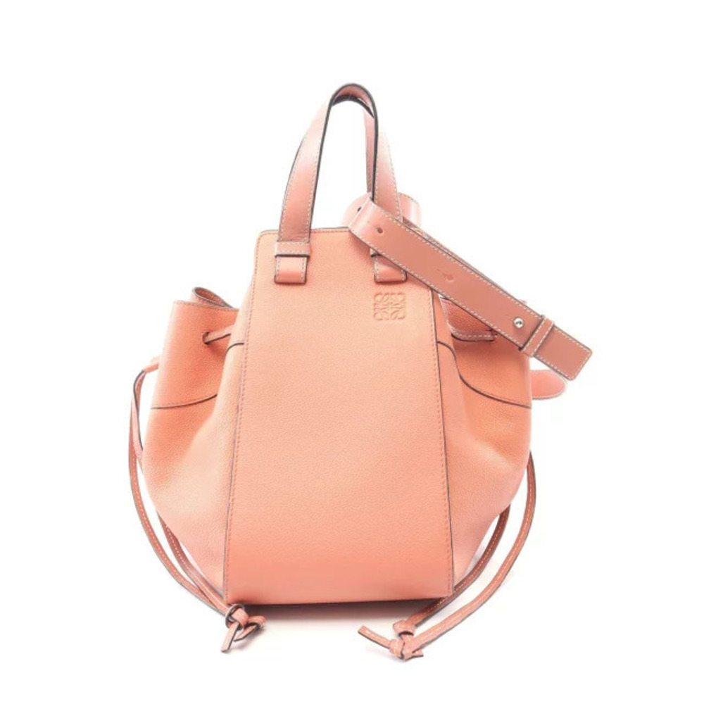 Loewe Hammock Drawstring Bag Handbag Leather Orange Tone